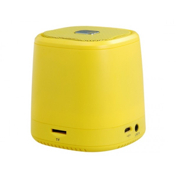 Portable Bluetooth Speaker with FM Radio, Hands-free Calling & TF Card Reader (Yellow)