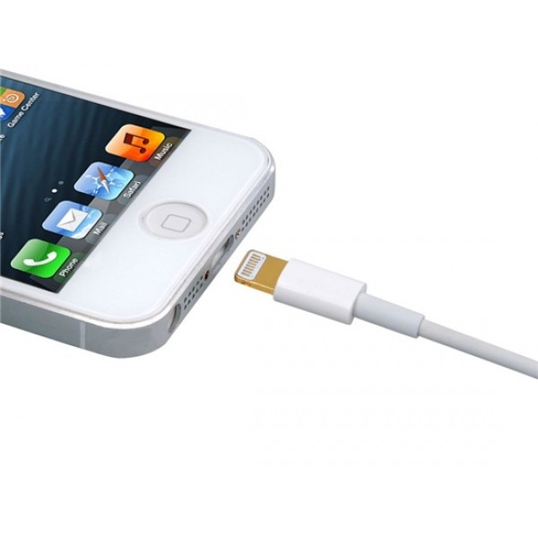 Gold-plated USB Data Charging Cable for iPhone 5, iPad mini, iPod touch 5, iPod Nano 7, iPad 4 1.0 m (White)