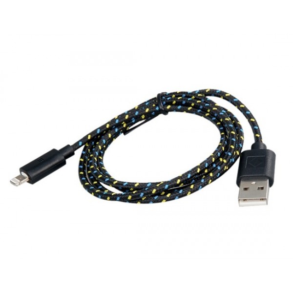 1-Meter Woven Design USB Data Cable for iPhone 5, iPad Mini, iPad 4 (Black)