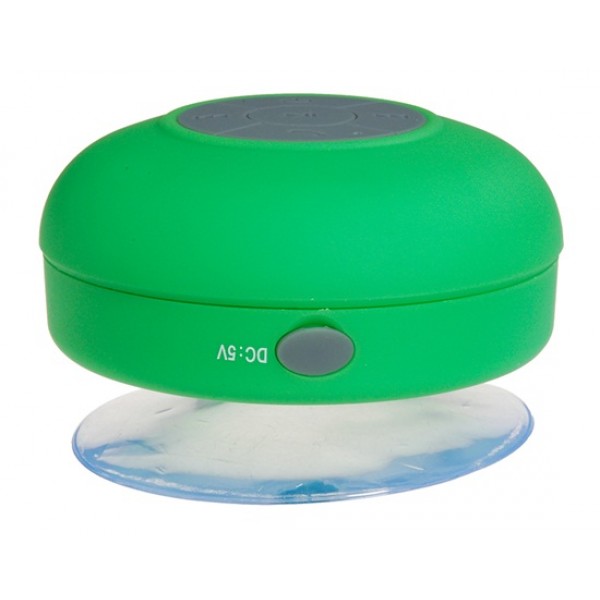 BTS-06 Mini Waterproof Bluetooth v3.0 Shower Speaker with Built-in Microphone & Suction Cup (Green)