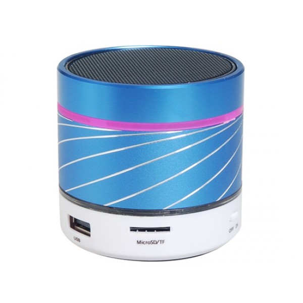 S07U Portable Bluetooth 3.0 Wireless Speaker with Hands-free Call, LED Light & TF Reader/USB Flash Drive (Blue)