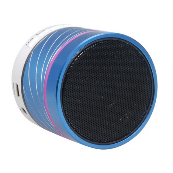 S07U Portable Bluetooth 3.0 Wireless Speaker with Hands-free Call, LED Light & TF Reader/USB Flash Drive (Blue)