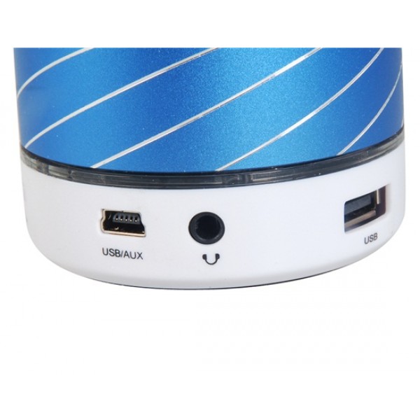 S07U Portable Bluetooth 3.0 Wireless Speaker with Hands-free Call, LED Light & TF Reader/USB Flash Drive (Blue)