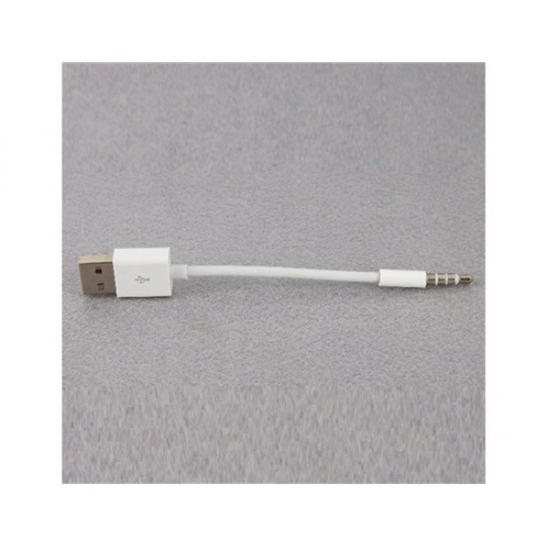 Mini 3.5mm Jack to USB Cable for iPod shuffle 2nd/3rd/4th (White)